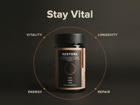 Restore benefits vitality, longevity, energy and cellular repair